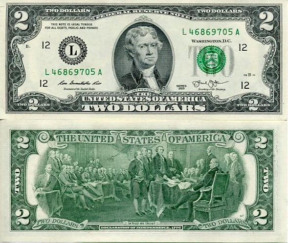 USA 2 Dolary 2017 r. San Francisco L UNC