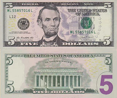 USA 5 Dolarów 2013 r. San Francisco L UNC