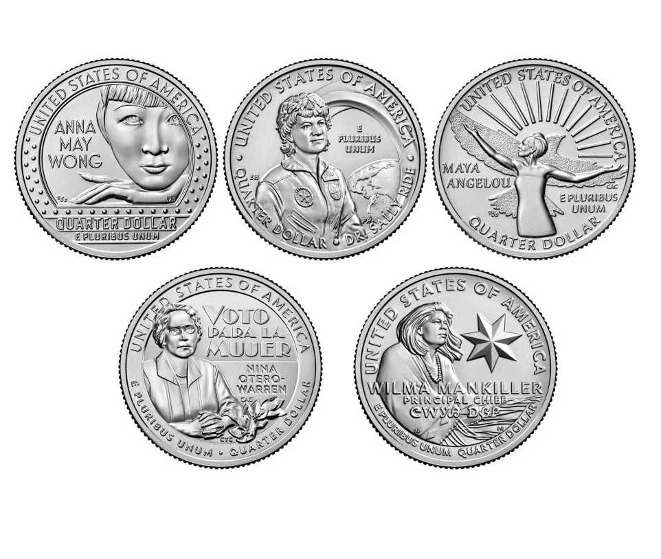 USA Amerykańskie Kobiety American Women 2022 r. 5 x 25c