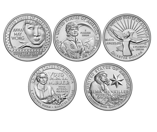 USA Amerykańskie Kobiety American Women 2022 r. 5 x 25c