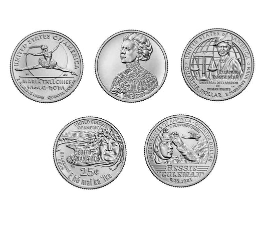 USA Amerykańskie Kobiety American Women 2023 r. 5 x 25c