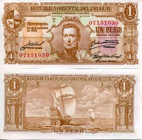Urugwaj 1 Peso 1939 r. UNC