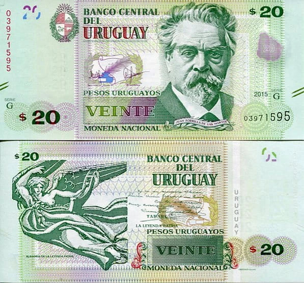 Urugwaj 20 Pesos 2015 r. UNC