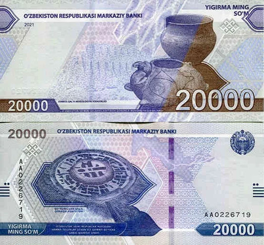 Uzbekistan 20000 Sum 2021 r. UNC