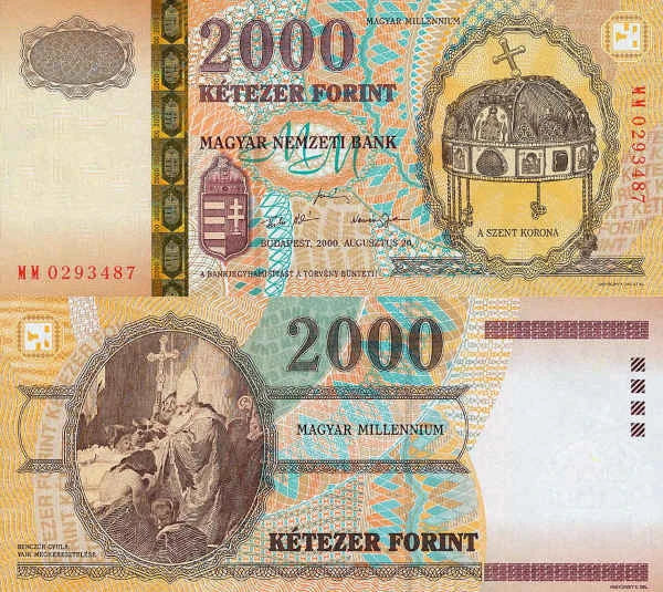 Węgry 2000 Forint 2000 r. UNC