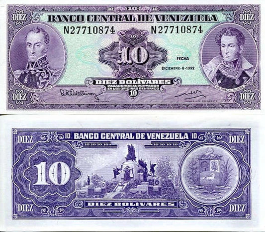 Wenezuela 10 Bolivares 1995 r. UNC