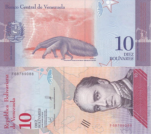 Wenezuela 10 Bolivares 2018 r. UNC