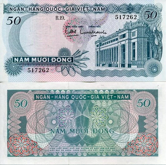 Wietnam 50 Dong 1969 r. UNC
