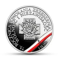 10 zł Ag  Wyklęci przez komunistów żołnierze niezłomni – 75. rocznica powołania Zrzeszenia „Wolność i Niezawisłość”