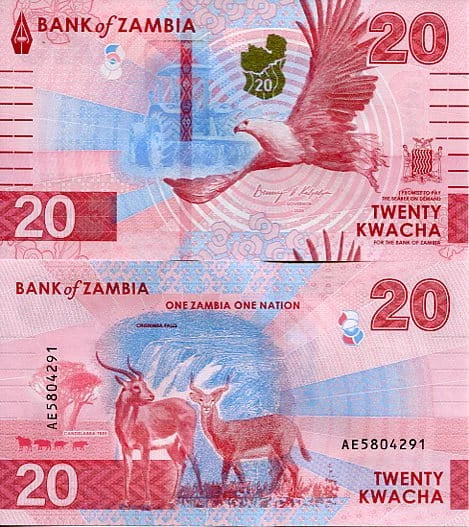 Zambia 20 Kwacha 2024 r. UNC