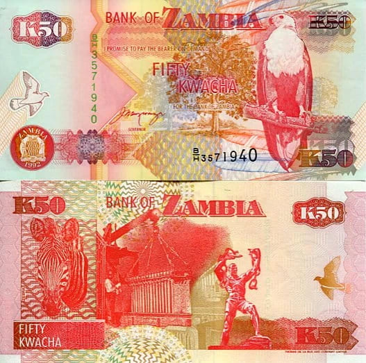 Zambia 50 Kwacha 2009 r. UNC
