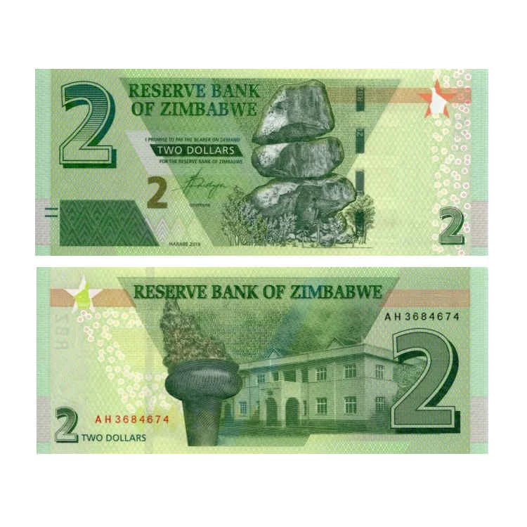 Zimbabwe 2 Dollars 2019 r. UNC